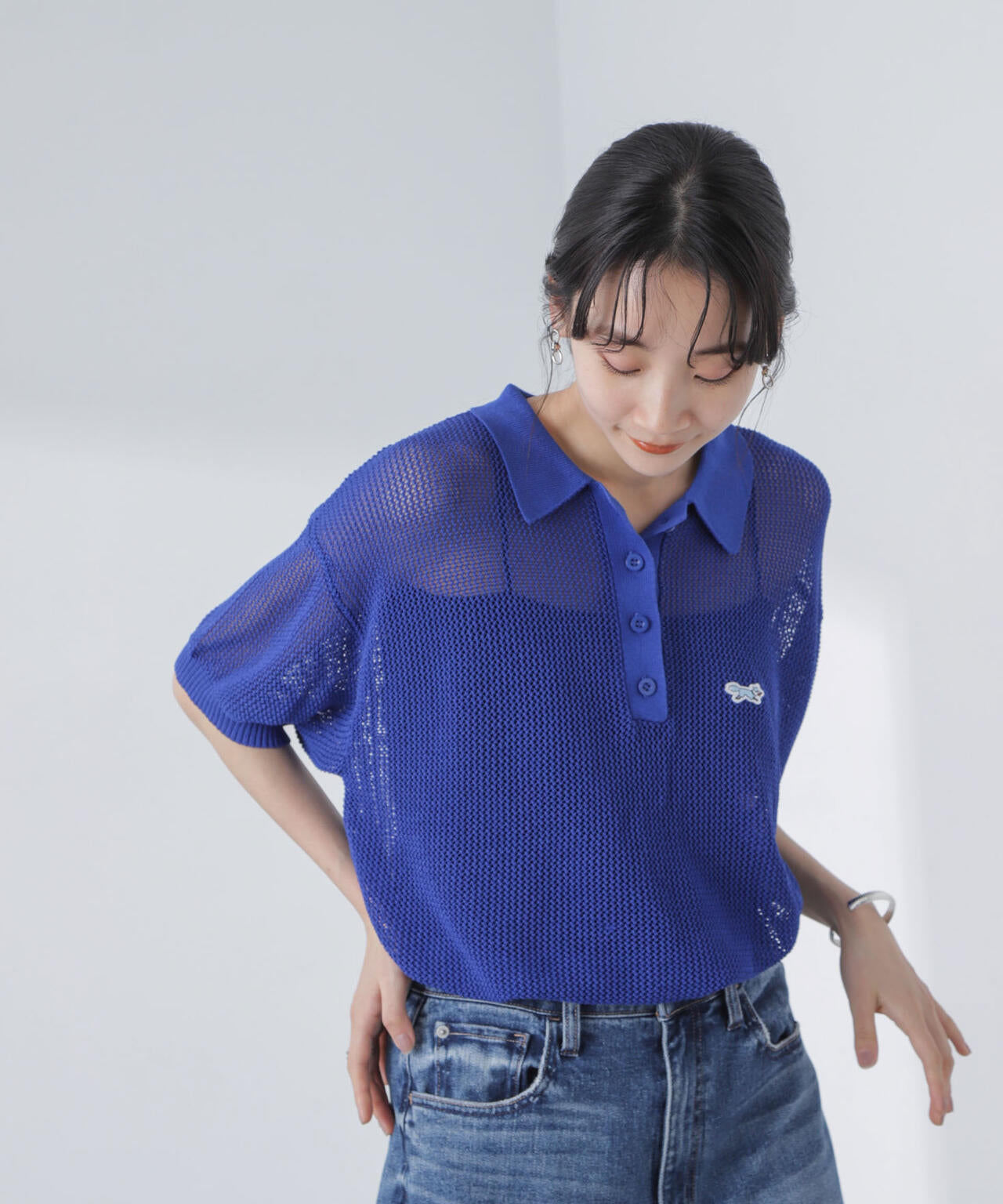 PENNEYS/PENNEYS別注TheFOXメッシュポロニット