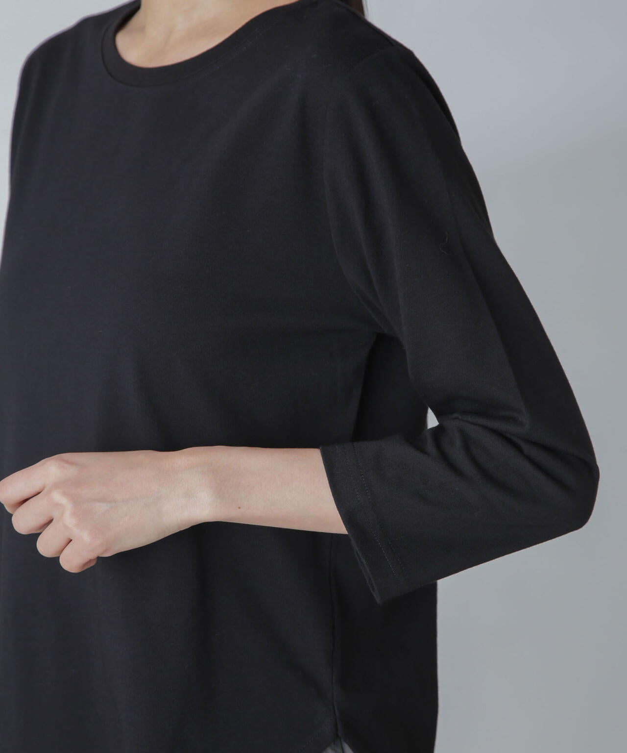 汗染み防止加工接触冷感7分袖カットソー