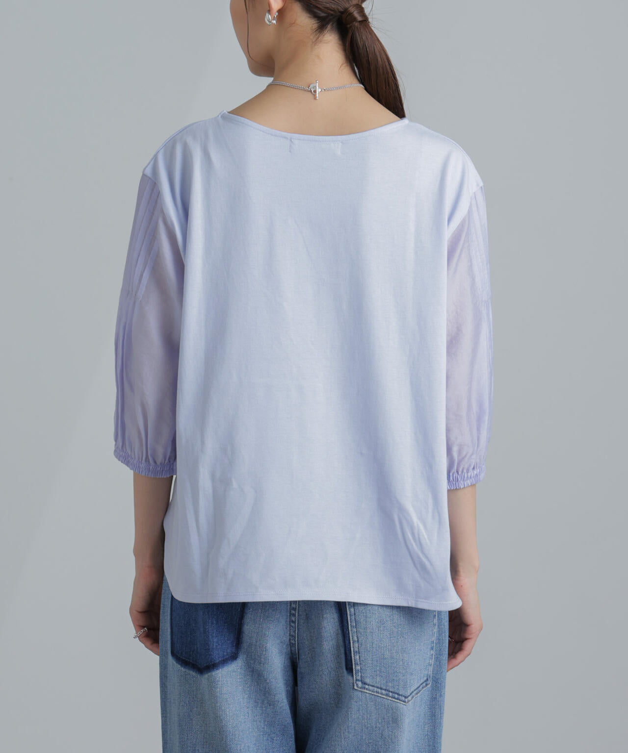 ピンタックスリーブカットプルオーバー