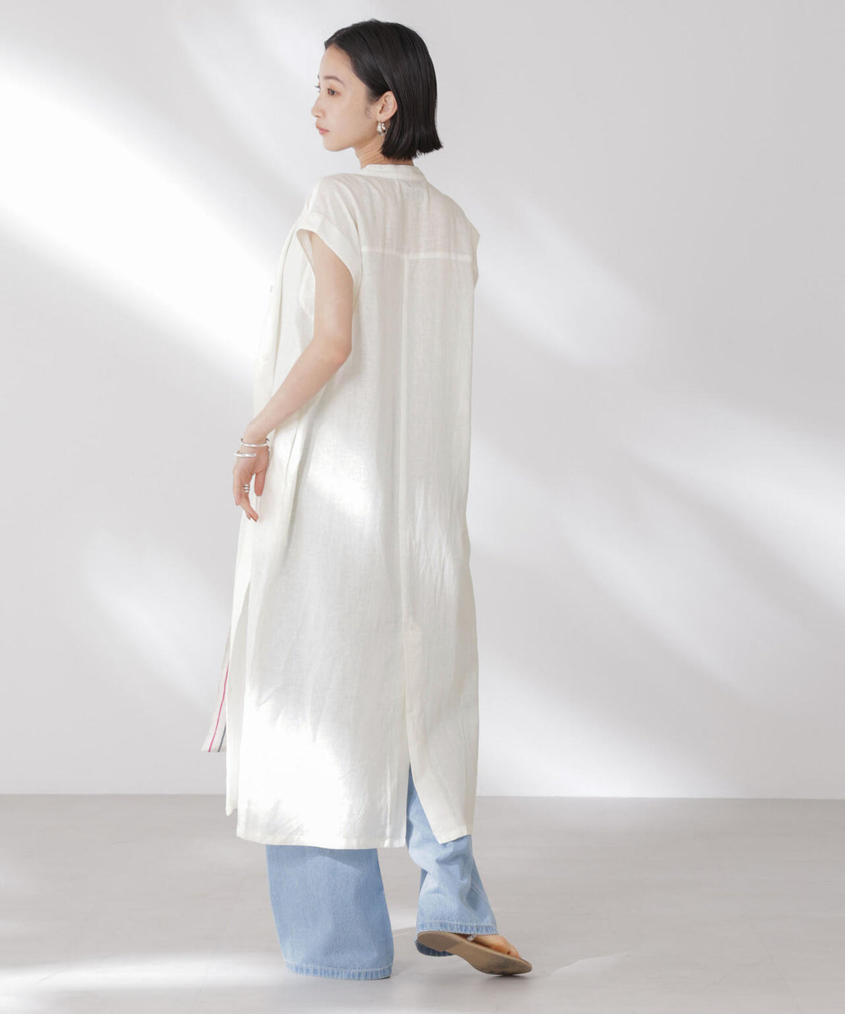 Anti Smell Linen フレンチスリーブワンピース