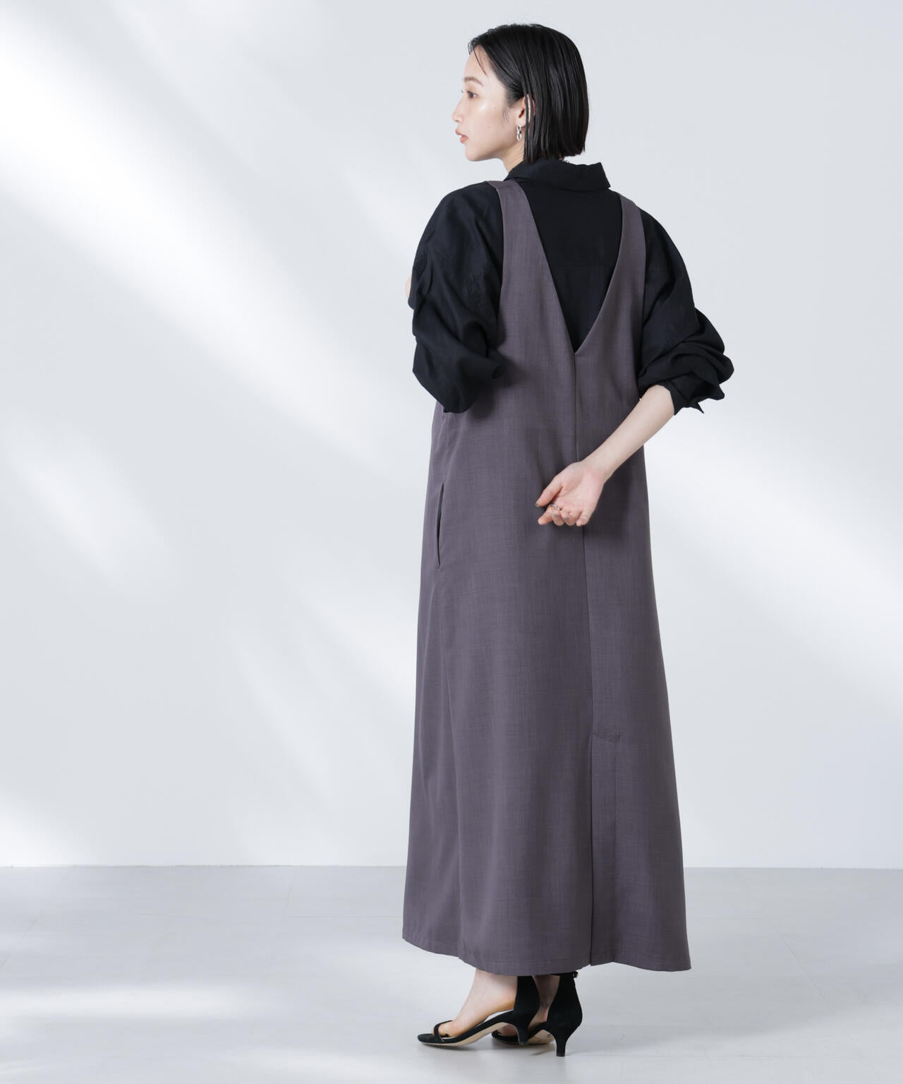 前後2wayサロペットワンピース