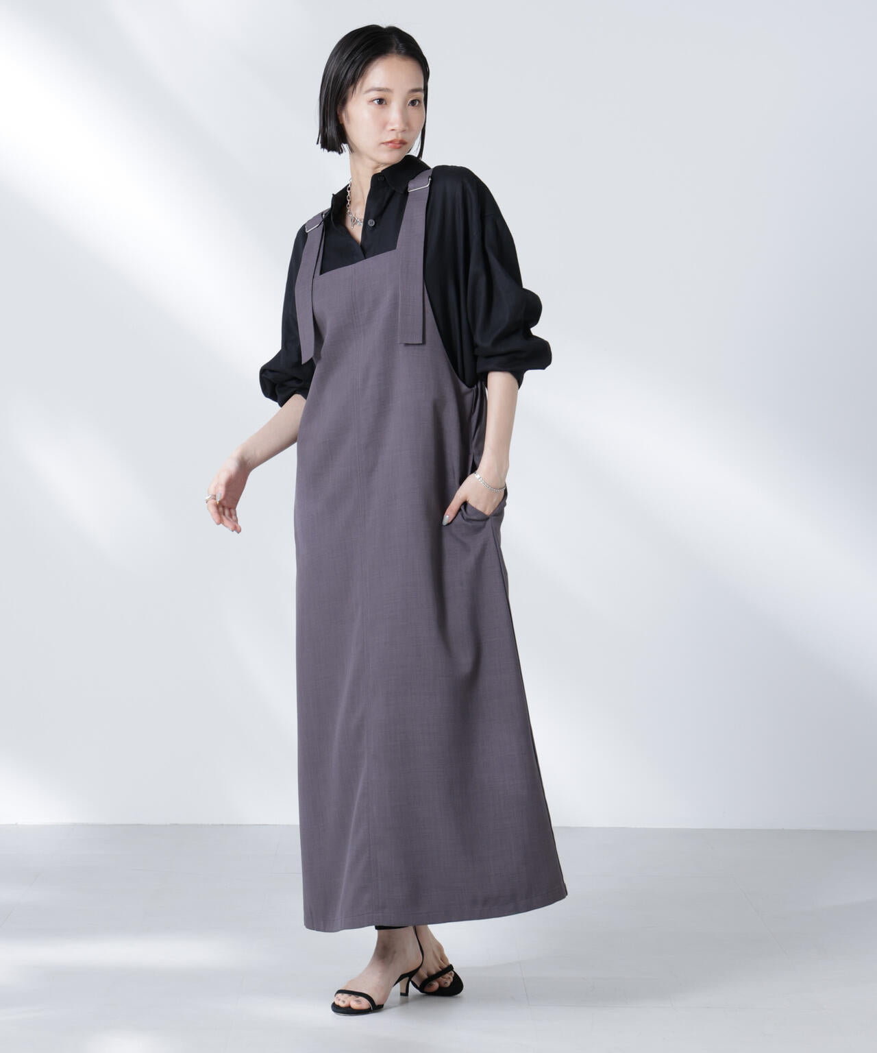 前後2wayサロペットワンピース