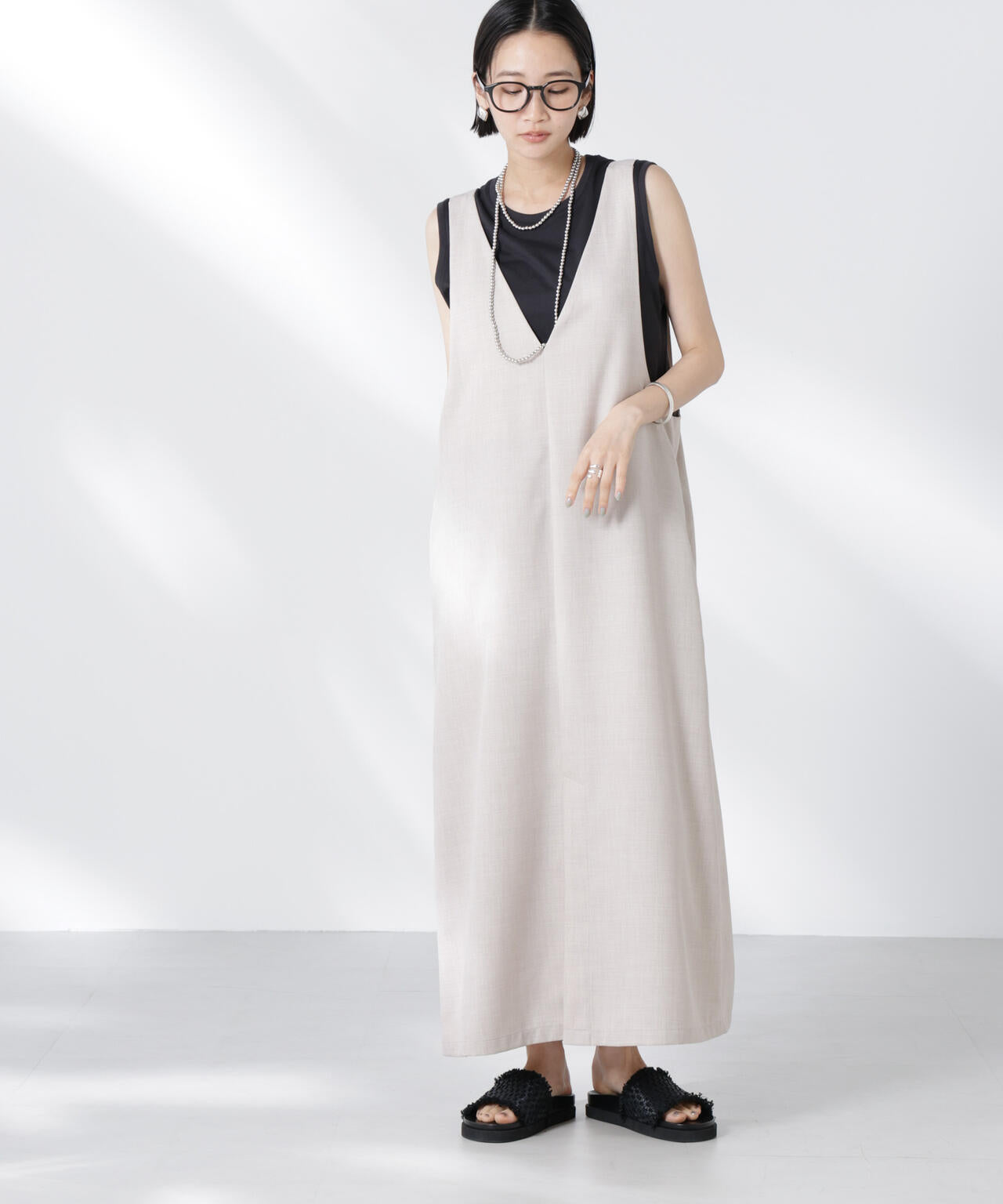 前後2wayサロペットワンピース