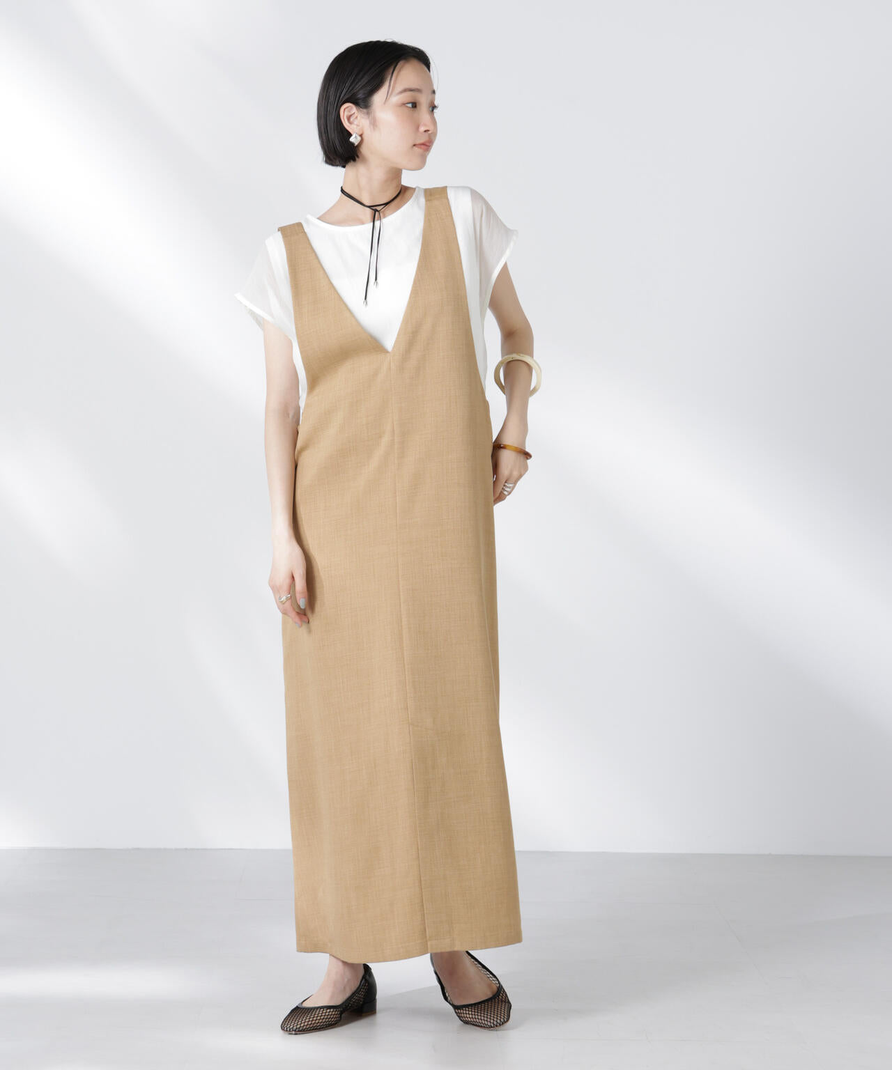 前後2wayサロペットワンピース