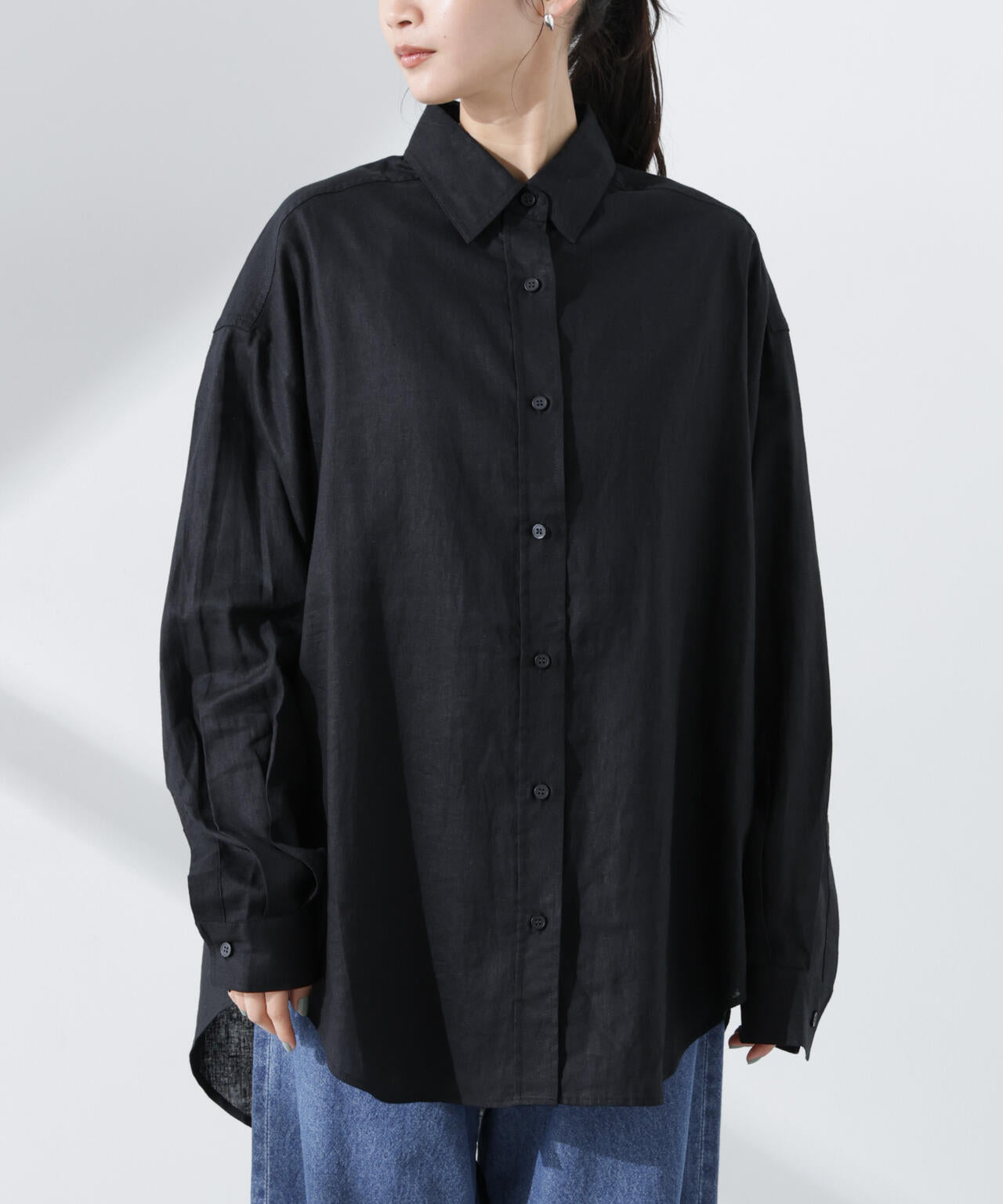 Anti Smell Linen ベーシックワイドシャツ