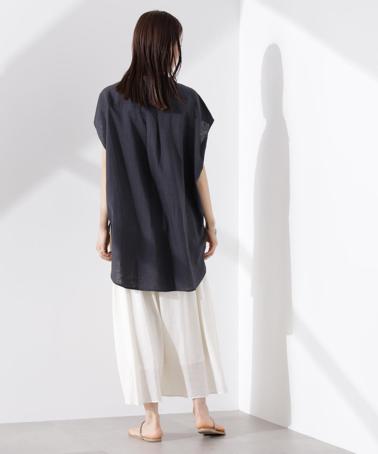 Anti Smell Linen フレンチスリーブシャツ