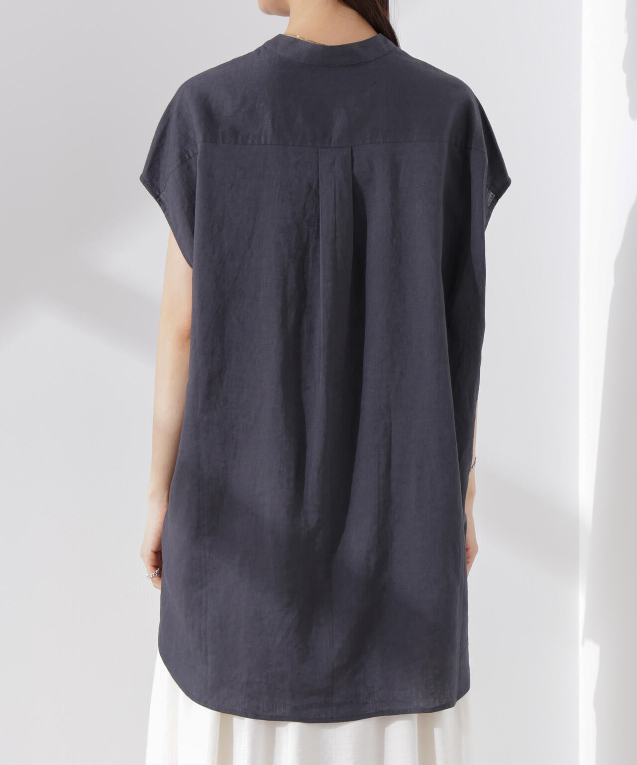 Anti Smell Linen フレンチスリーブシャツ