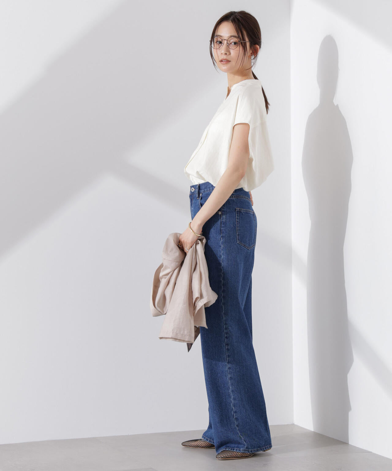 Anti Smell Linen フレンチスリーブシャツ
