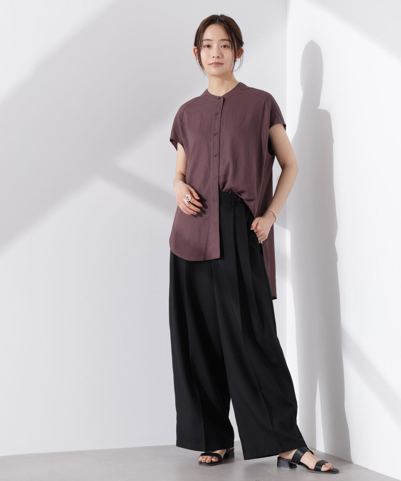 Anti Smell Linen フレンチスリーブシャツ