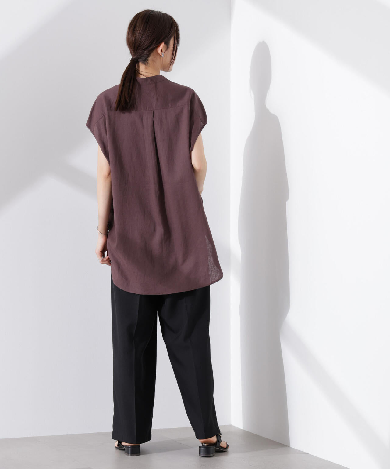 Anti Smell Linen フレンチスリーブシャツ