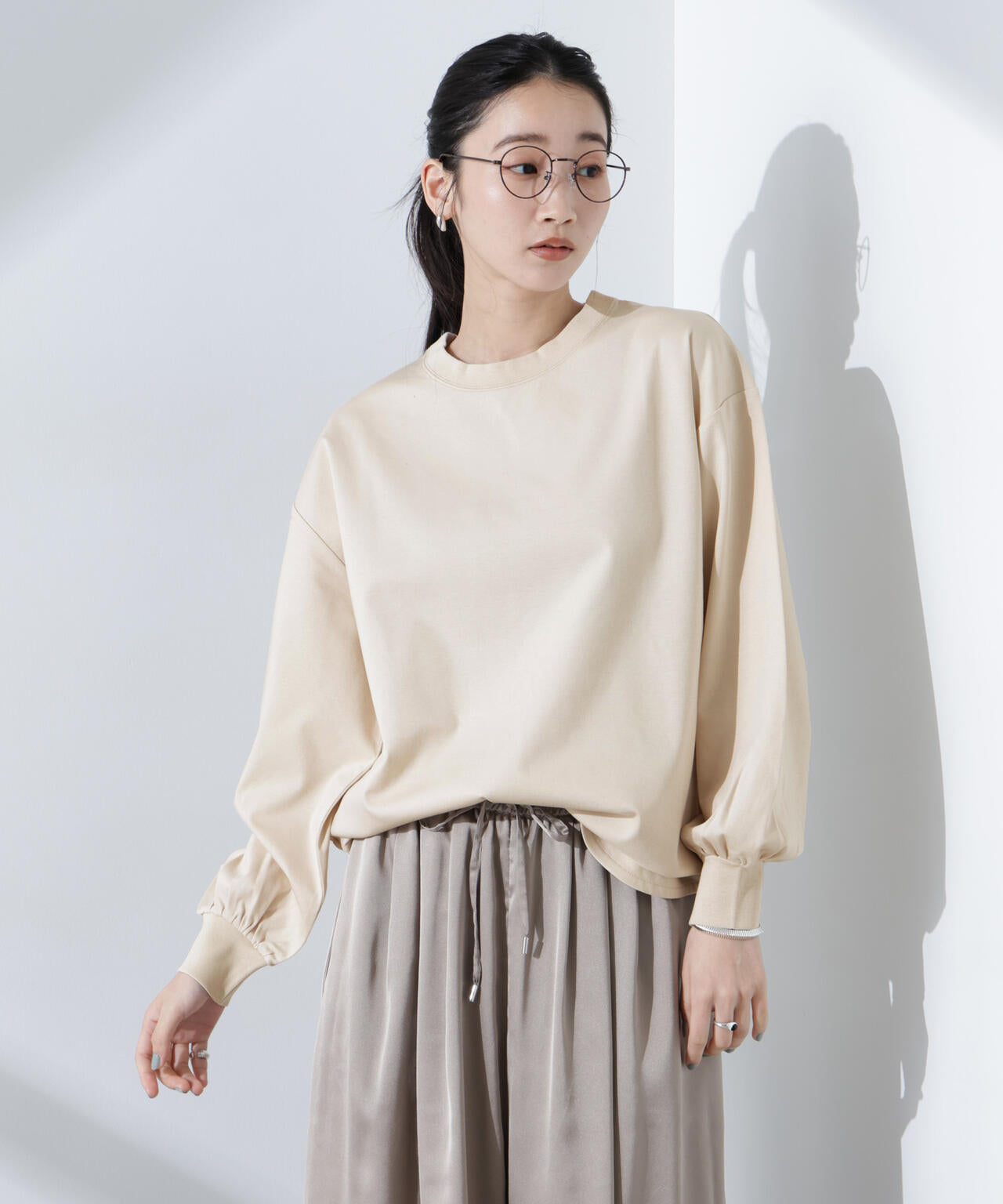 Anti SmellスムースシルケットロングスリーブTシャツ