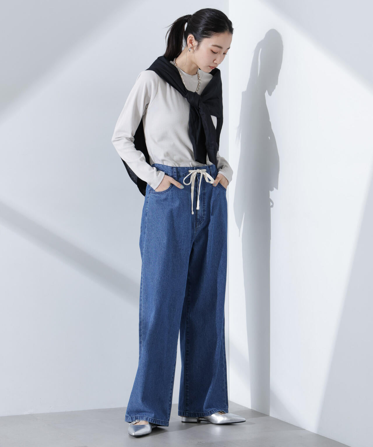 抗菌防臭リブロングスリーブTシャツ