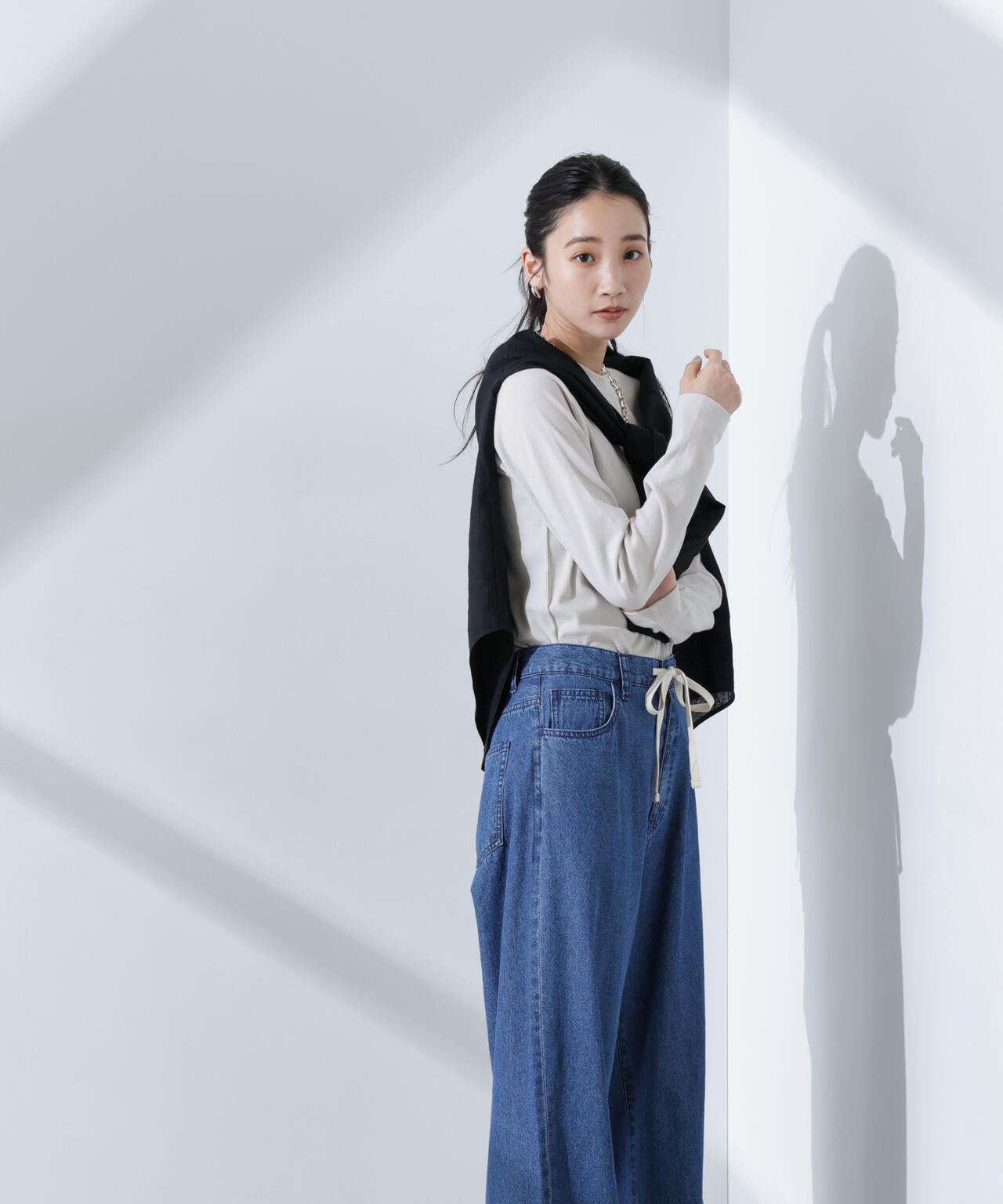 抗菌防臭リブロングスリーブTシャツ
