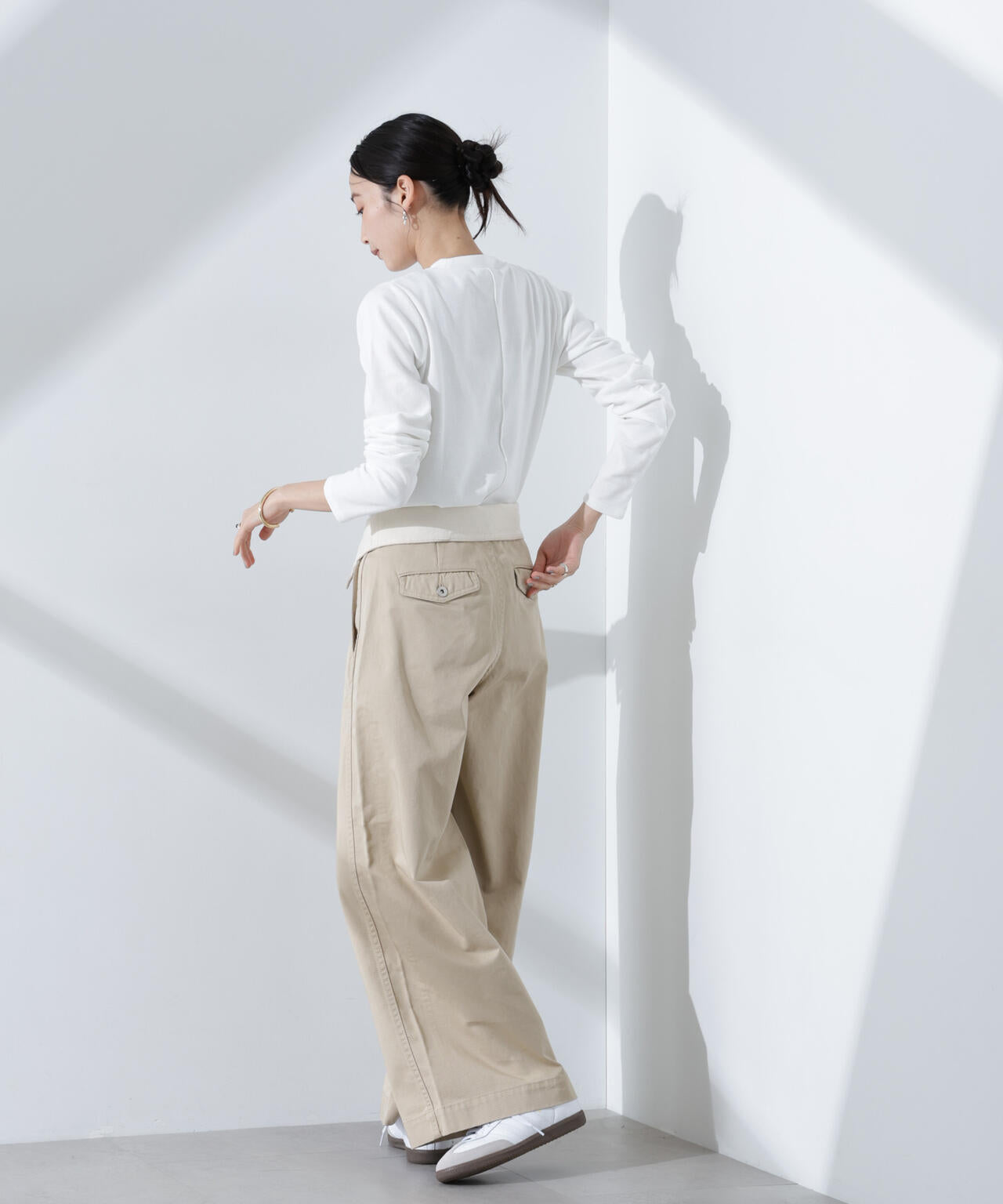 抗菌防臭リブロングスリーブTシャツ