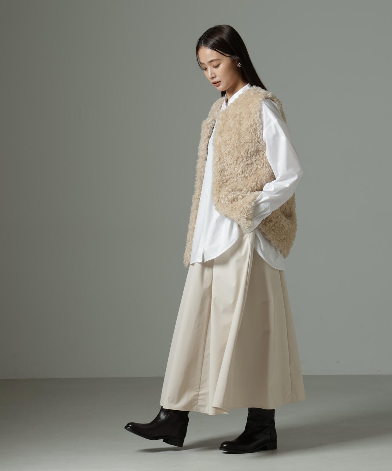 ウェストゴムギャザースカート
