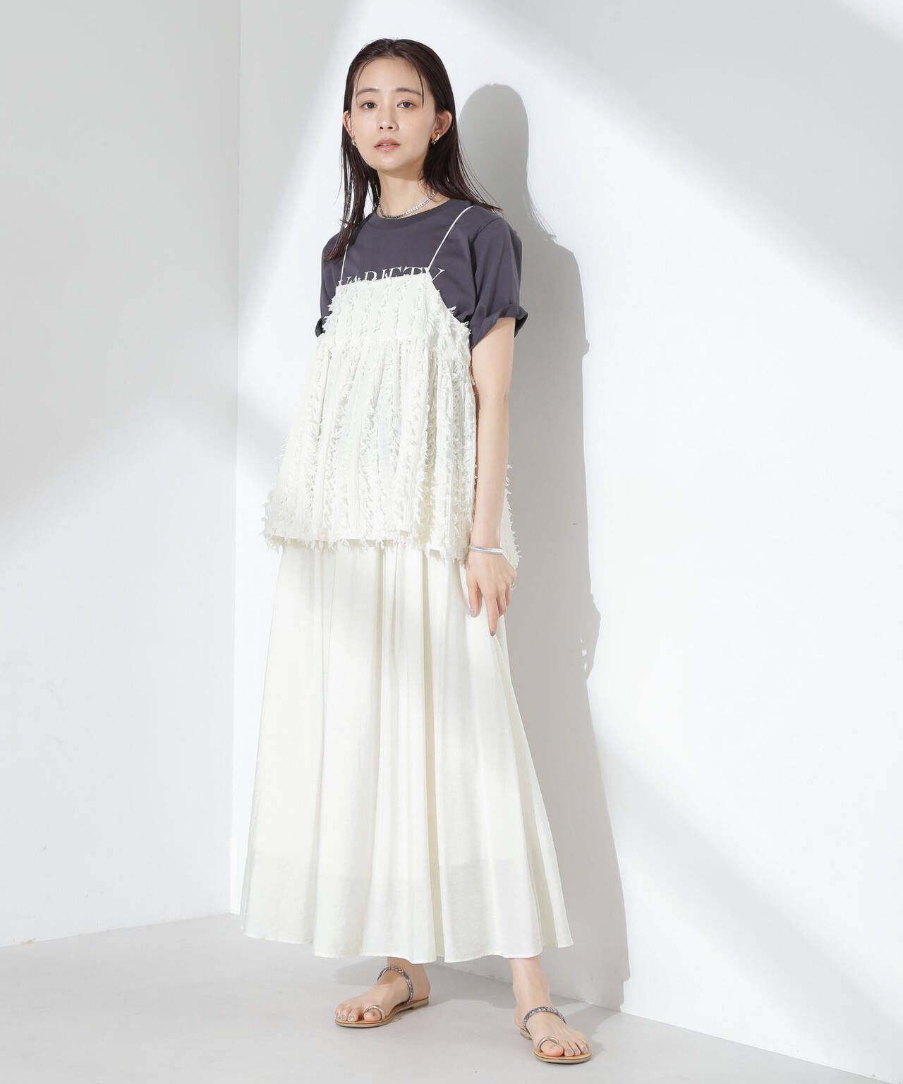 シアーボリュームスカート
