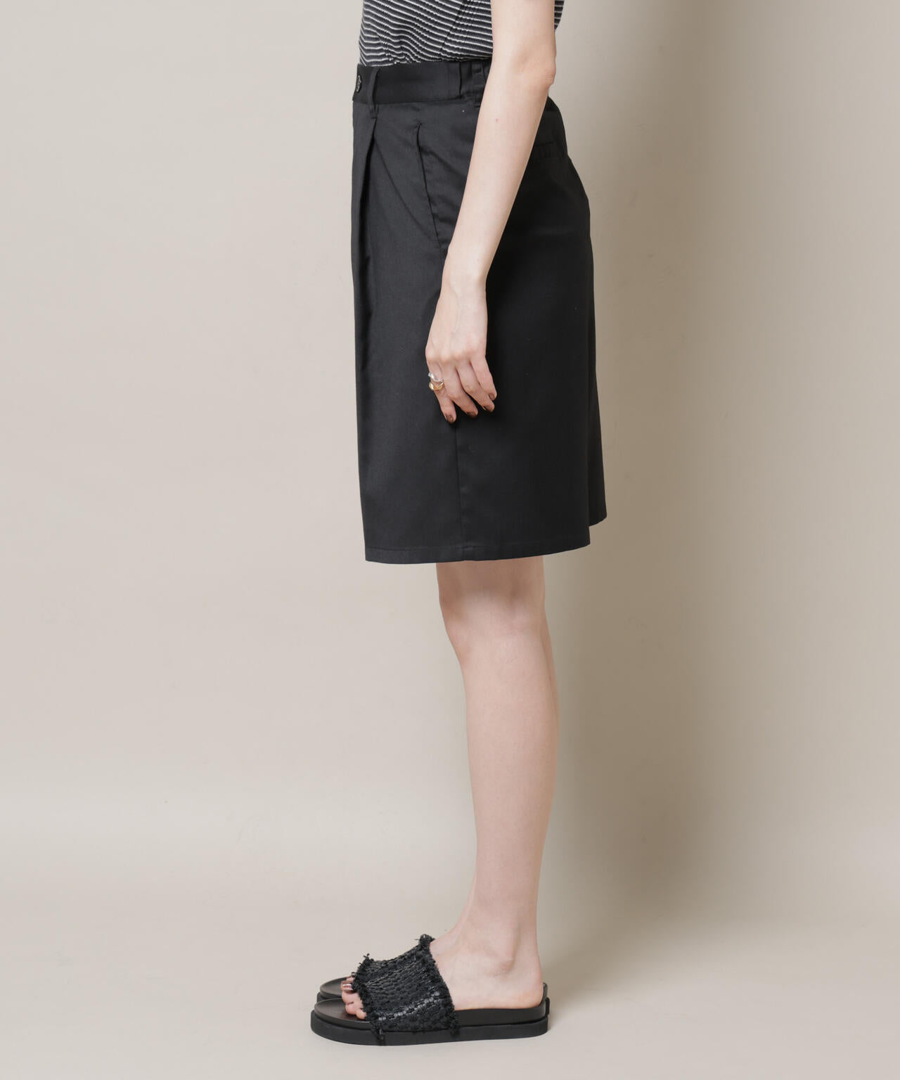 ワンタックショートパンツ(セットアップ可)