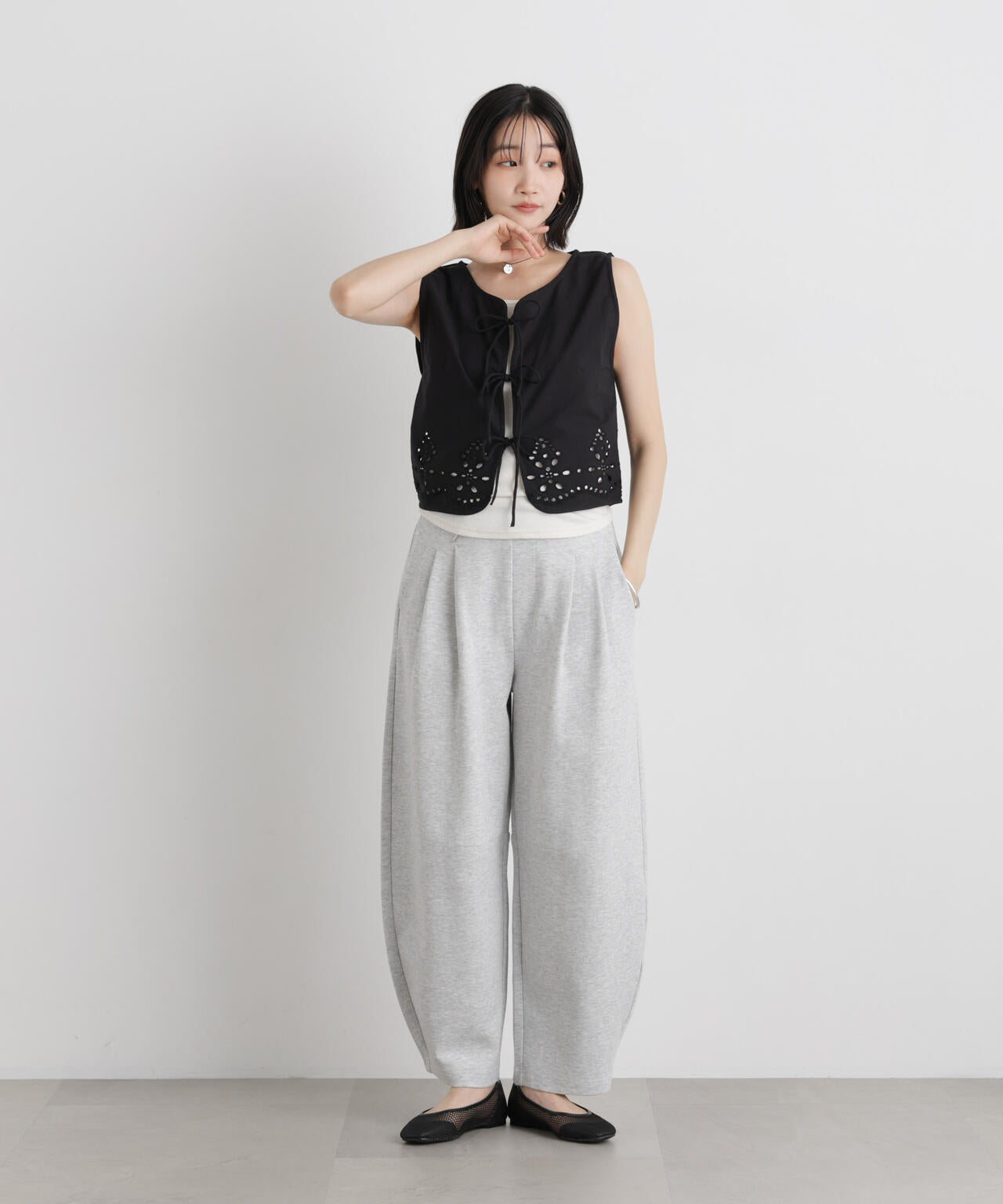 made in INDIA カットワークエンブロイダリージレ(セットアップ可)