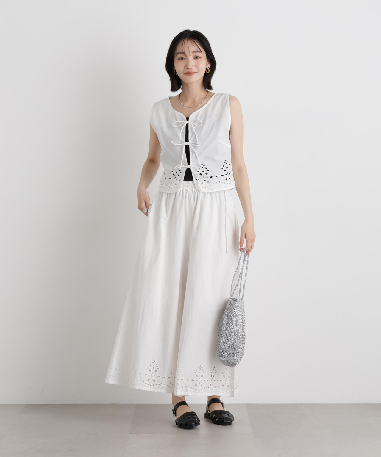 made in INDIA カットワークエンブロイダリージレ(セットアップ可)