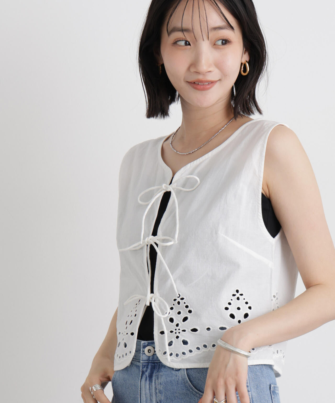 made in INDIA カットワークエンブロイダリージレ(セットアップ可)