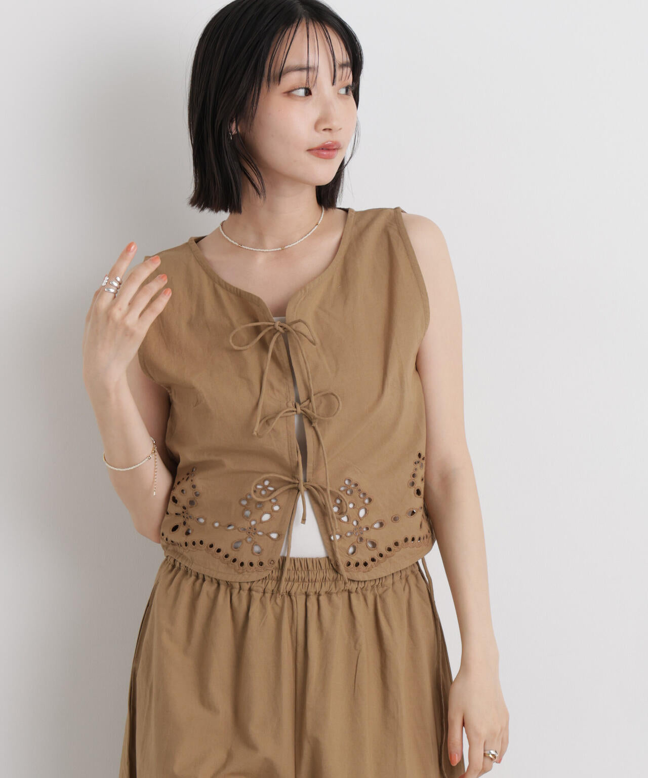 made in INDIA カットワークエンブロイダリージレ(セットアップ可)