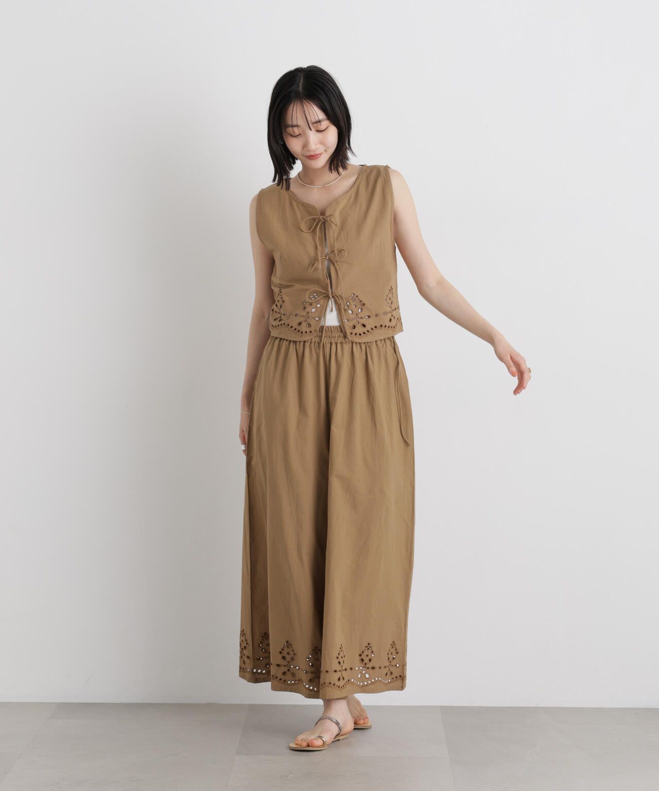 made in INDIA カットワークエンブロイダリージレ(セットアップ可)