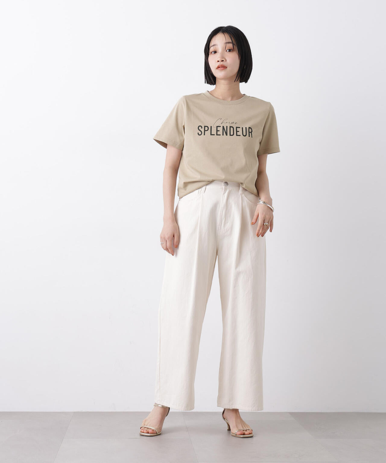 接触冷感&紫外線防止機能 ロゴプリントTシャツ