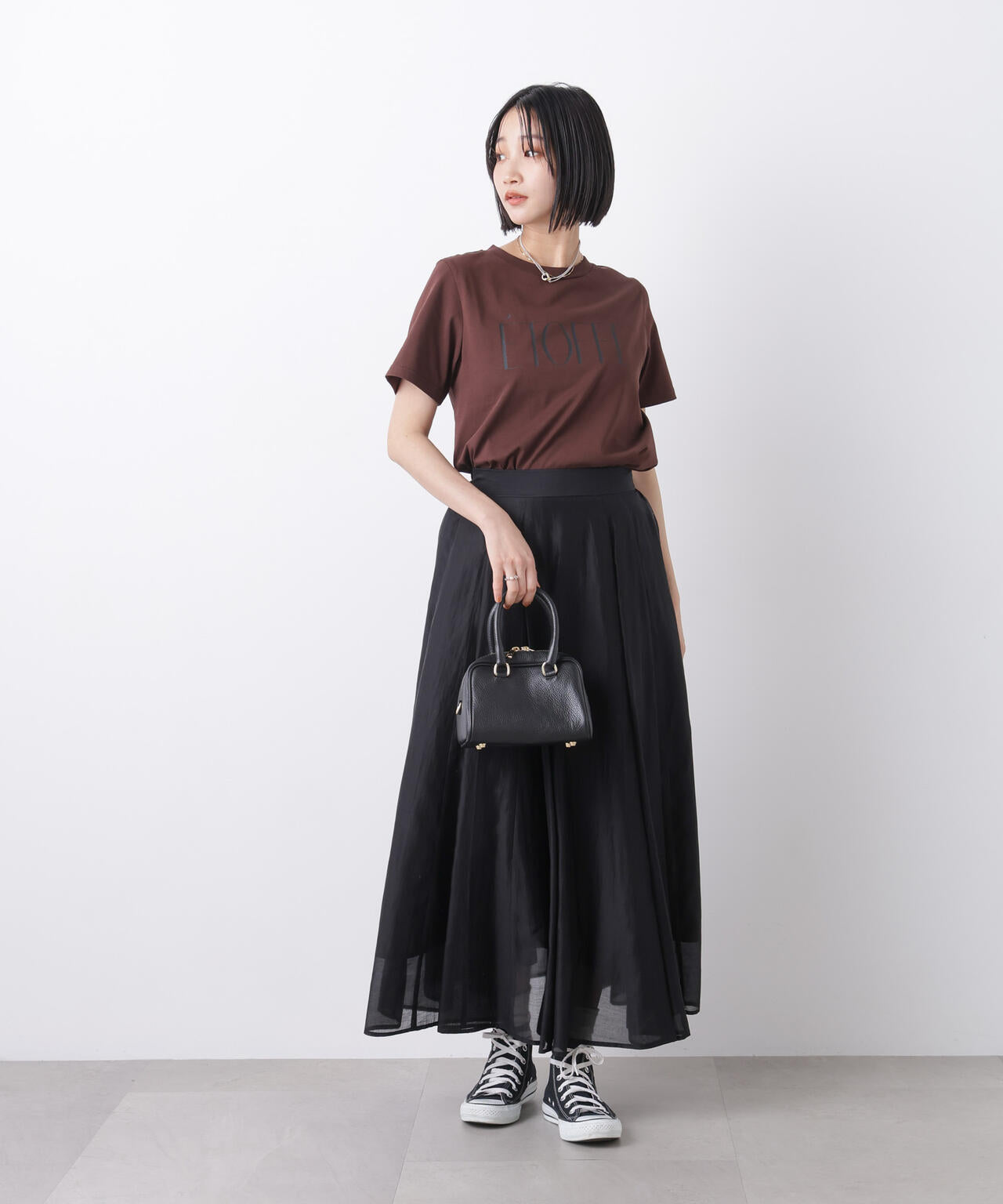接触冷感&紫外線防止機能 ロゴプリントTシャツ