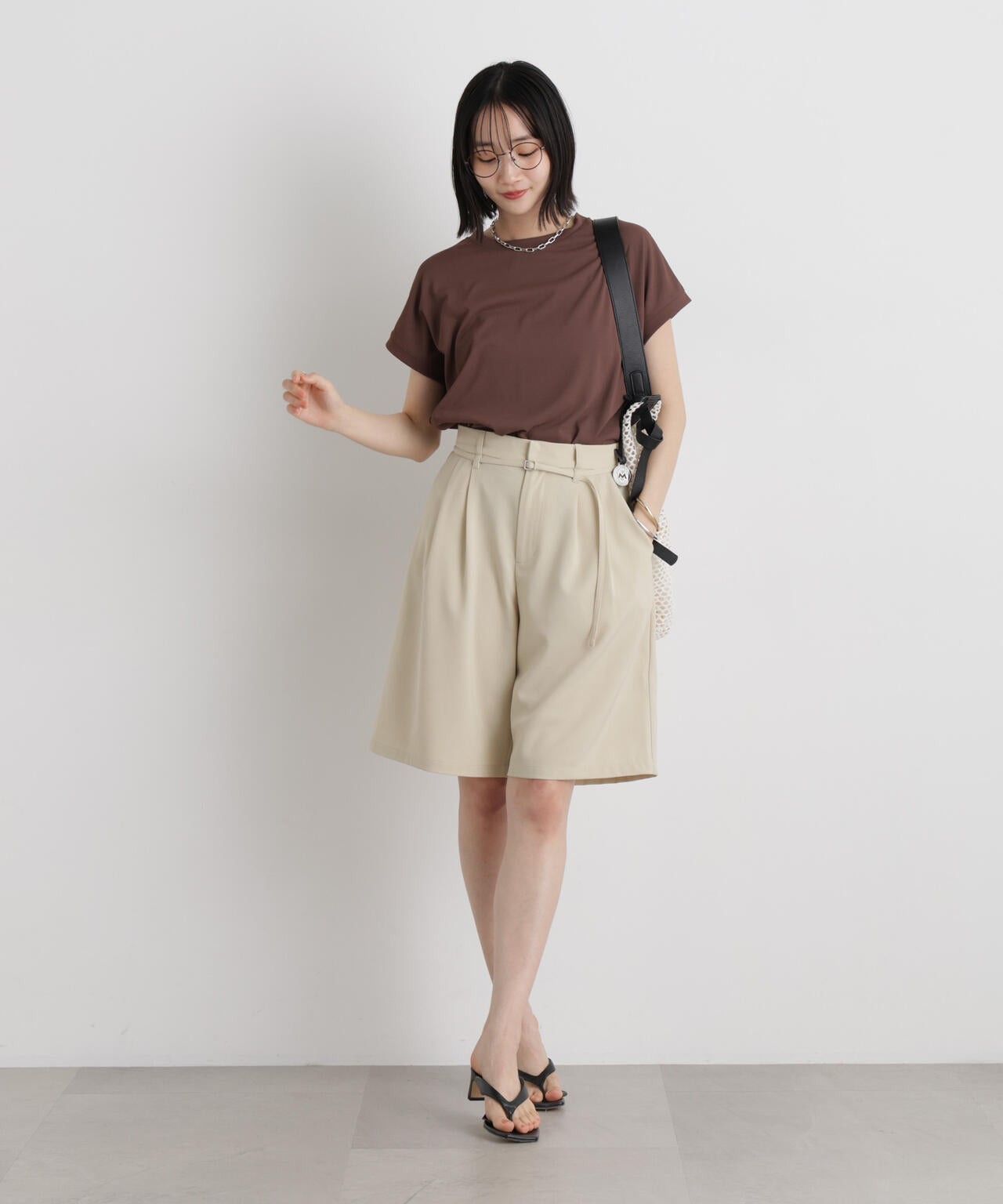 汗隠糸加工&多彩機能カットソー素材 ドルマンフレンチトップス