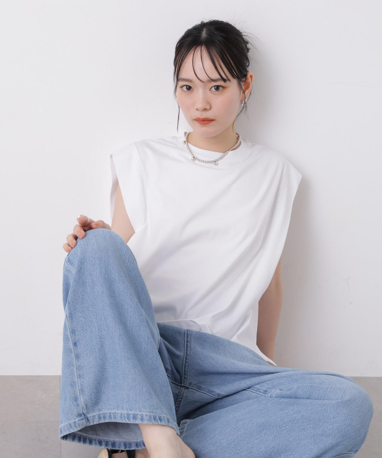 近赤外線&UVカット・吸水速乾機能 タックデザイントップス