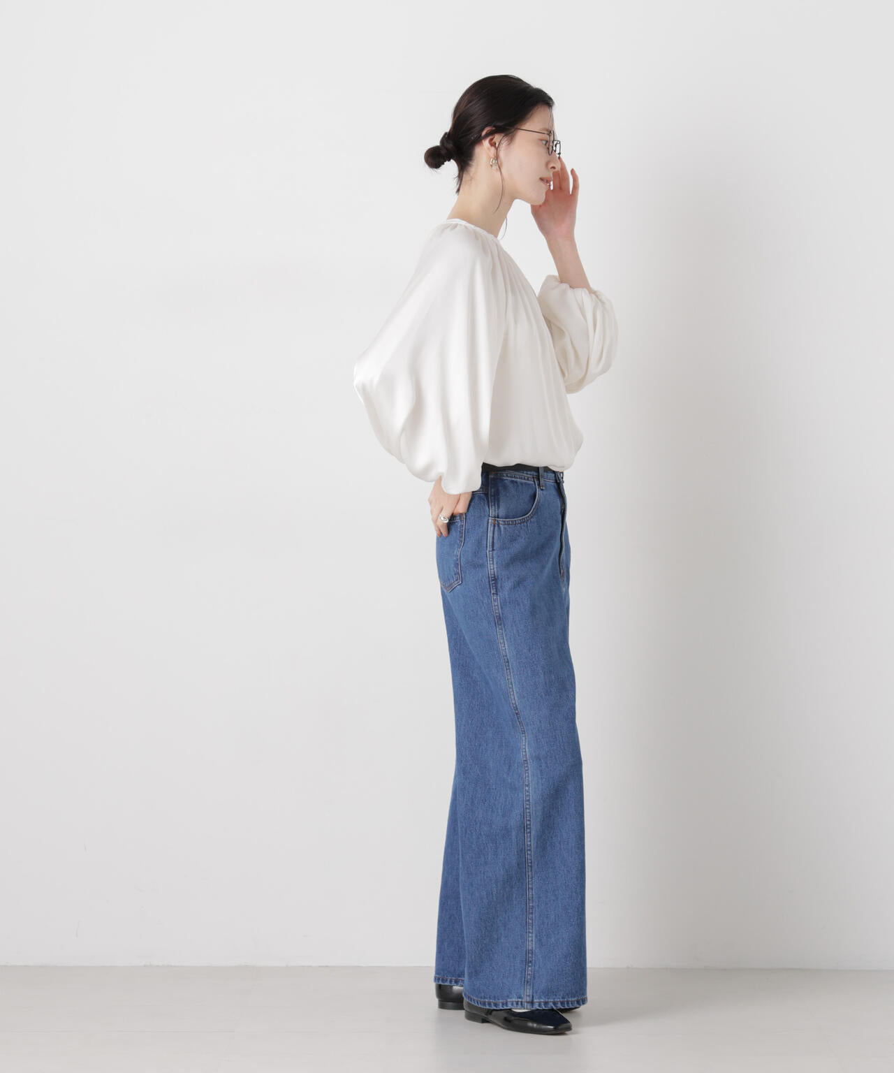 ワイドバギーデニムパンツ