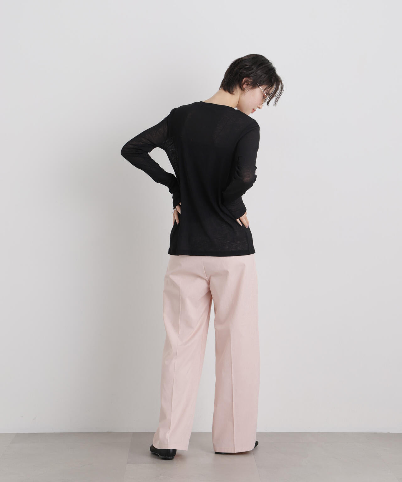 エバークリース加工ストレートセンタープレスパンツ