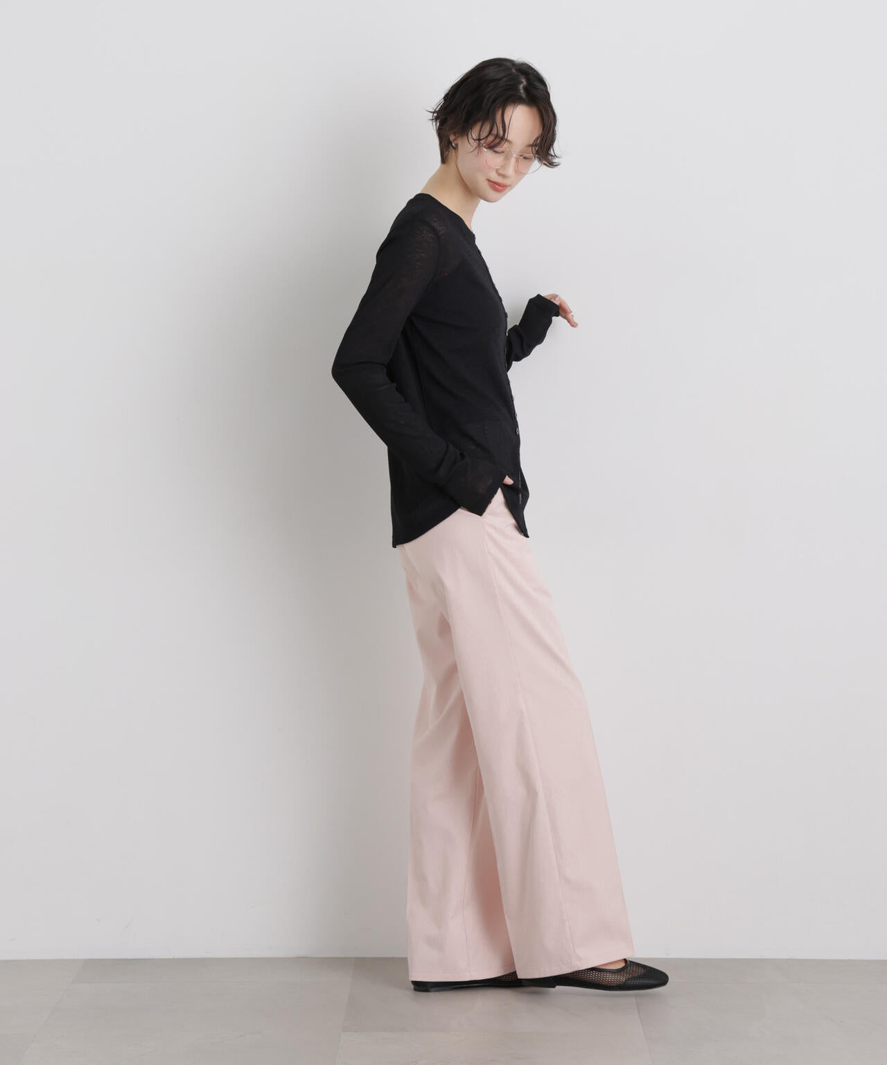 エバークリース加工ストレートセンタープレスパンツ