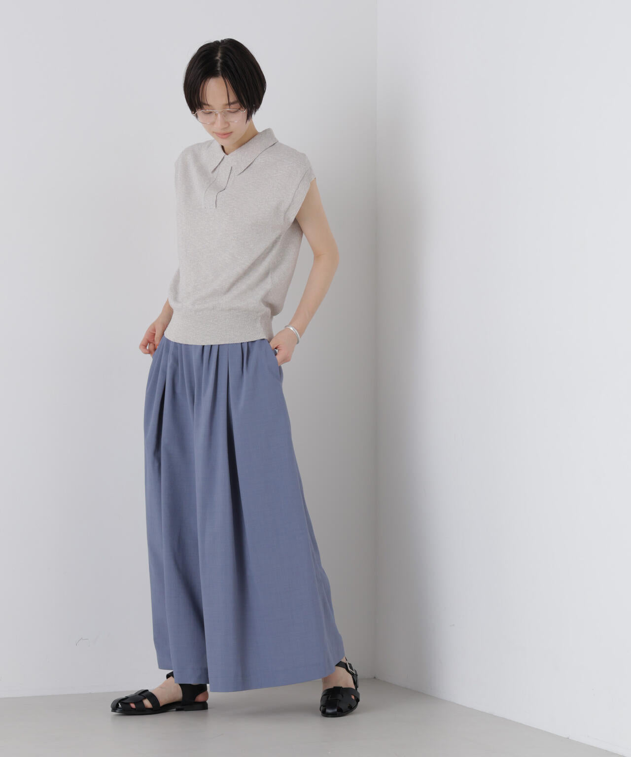 ドライマットトロギャザーワイドパンツ(セットアップ可)