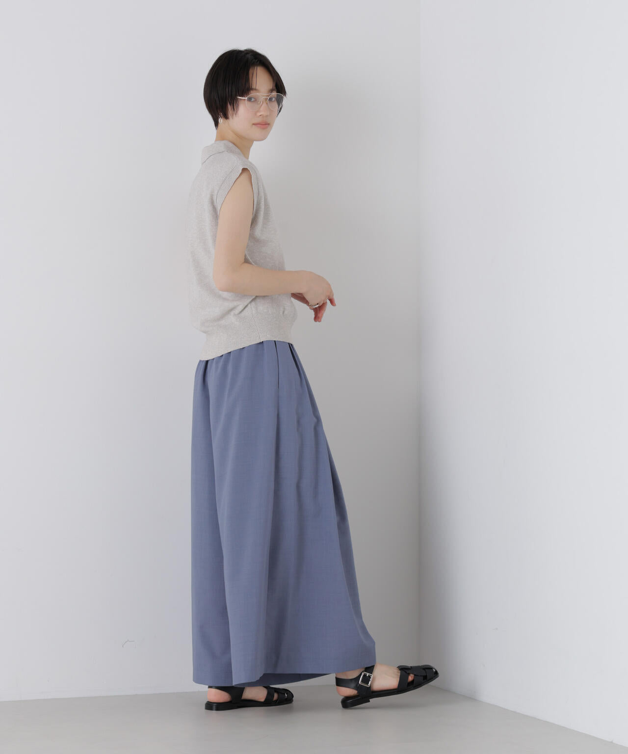 ドライマットトロギャザーワイドパンツ(セットアップ可)