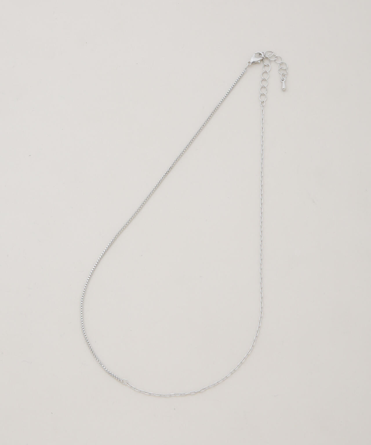 コンビチェーンデザインネックレス長さ38cm