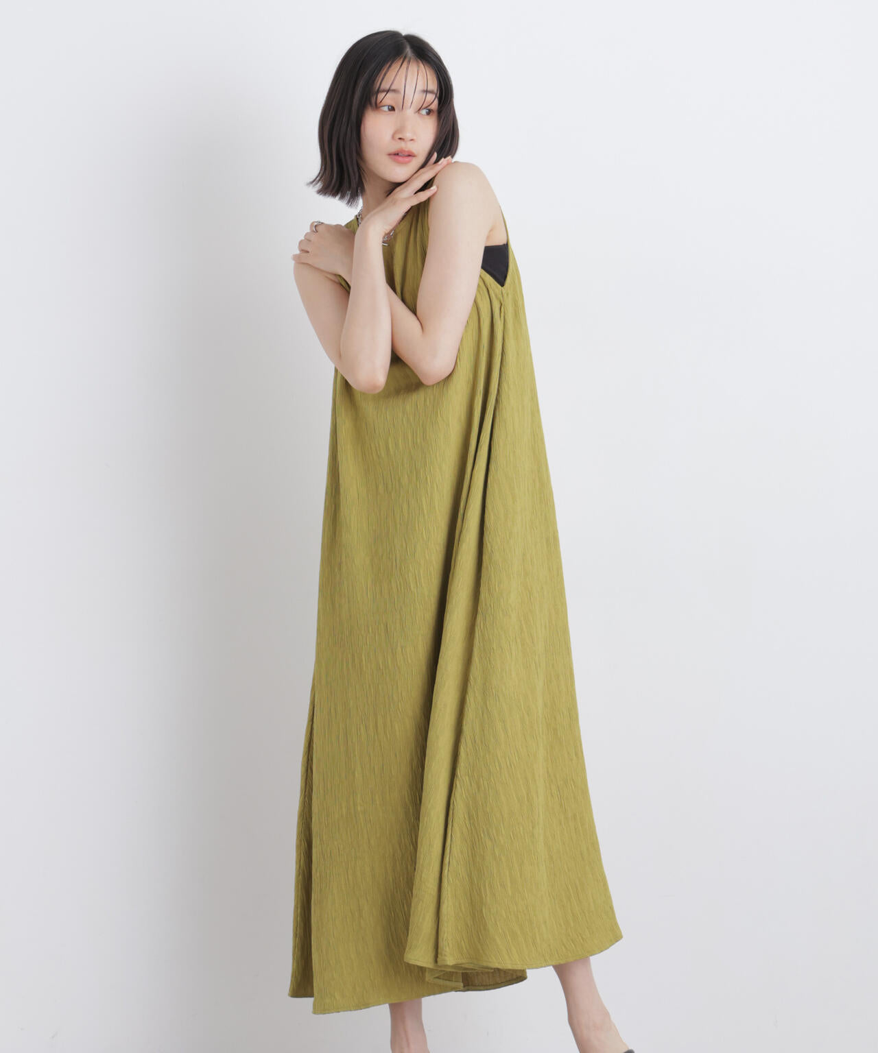 楊柳アメスリフレアワンピース
