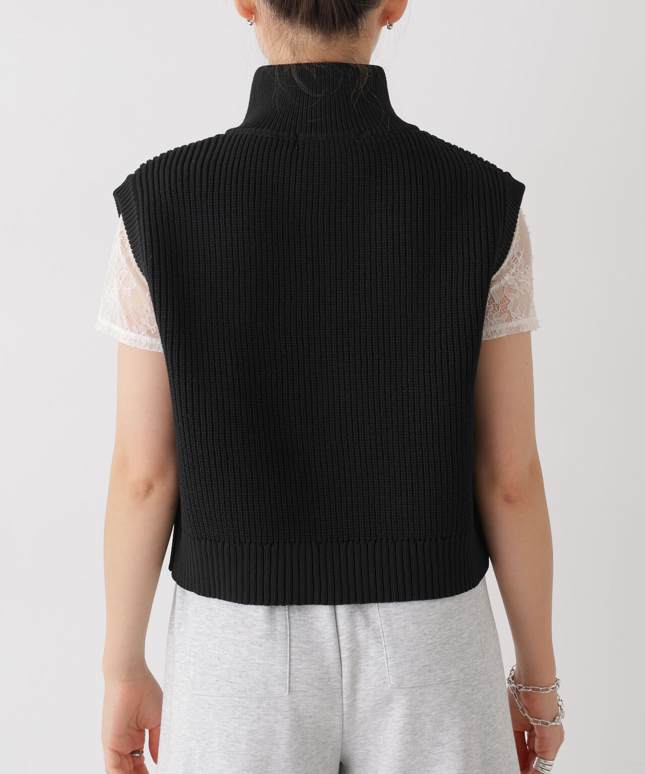 ダブルジップアップドライバーズニットベスト