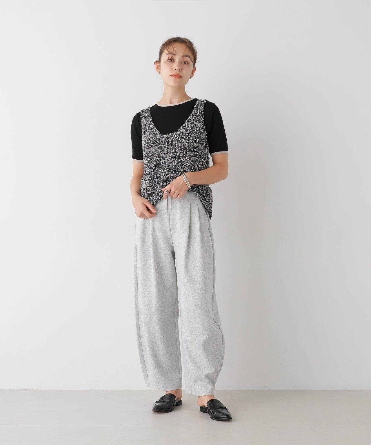 WEB限定/ベロアパイピングリンガーTシャツ