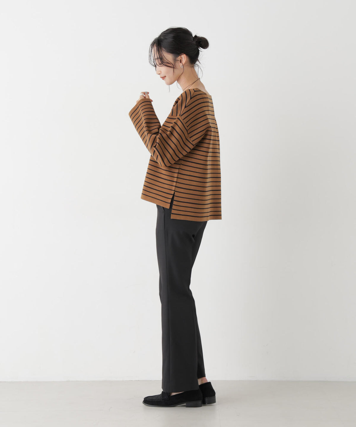 ツイルセンタープレスフレアパンツ(セットアップ可)