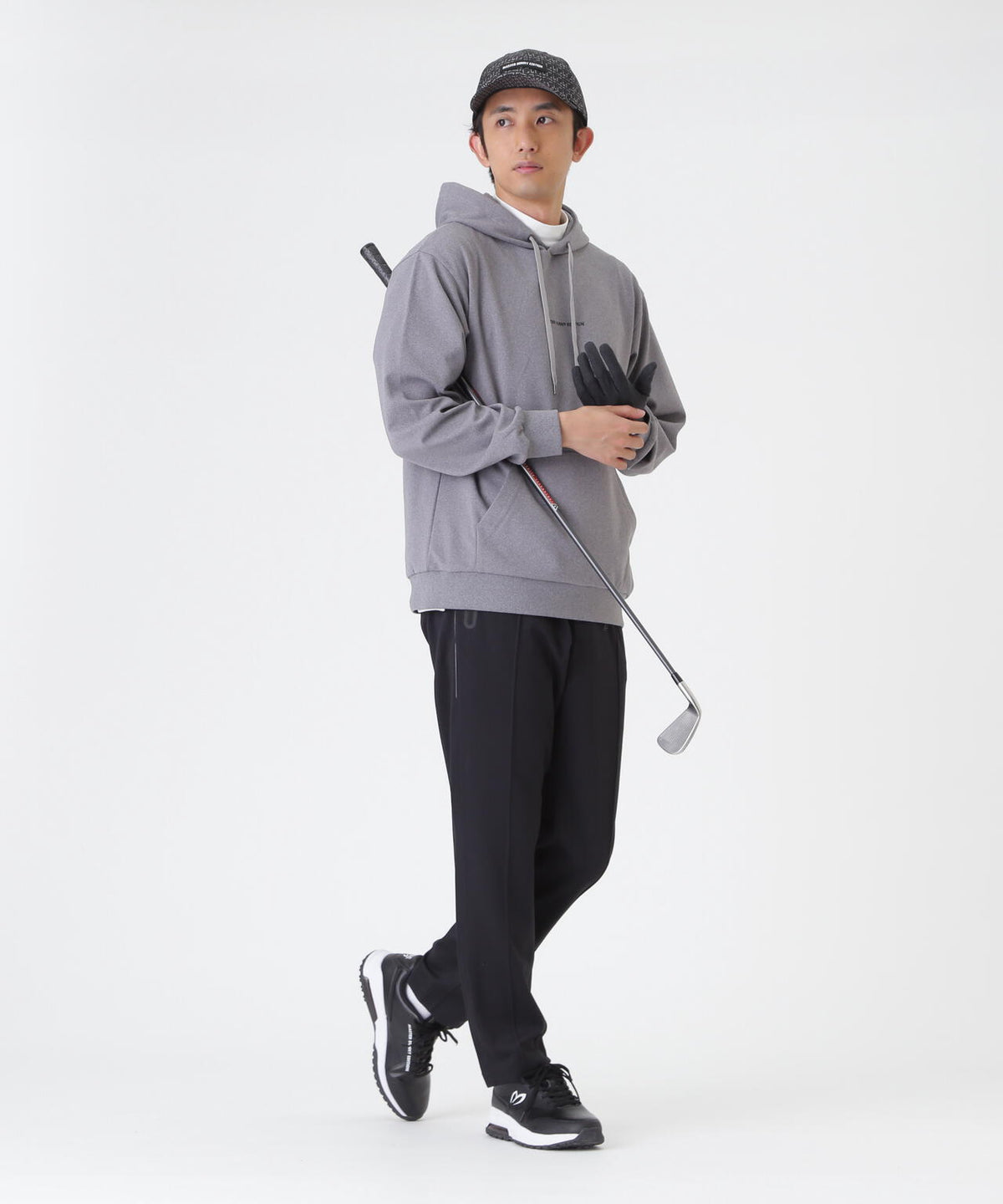 ウールライク接結へリンボンパンツ (MENS)