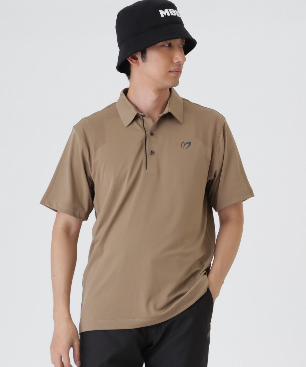 コンピュータージャガード半袖ポロシャツ (MENS)