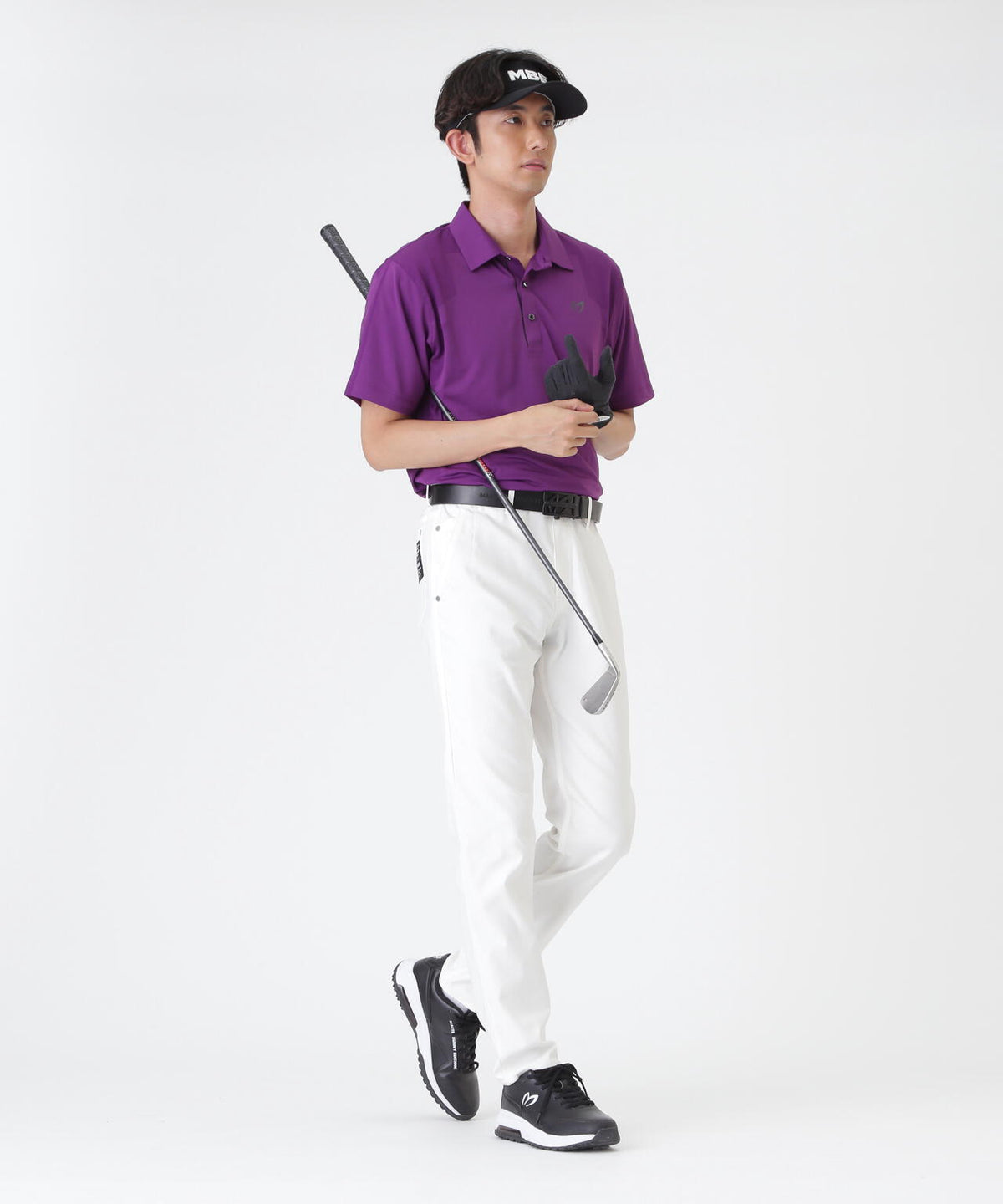 コンピュータージャガード半袖ポロシャツ (MENS)