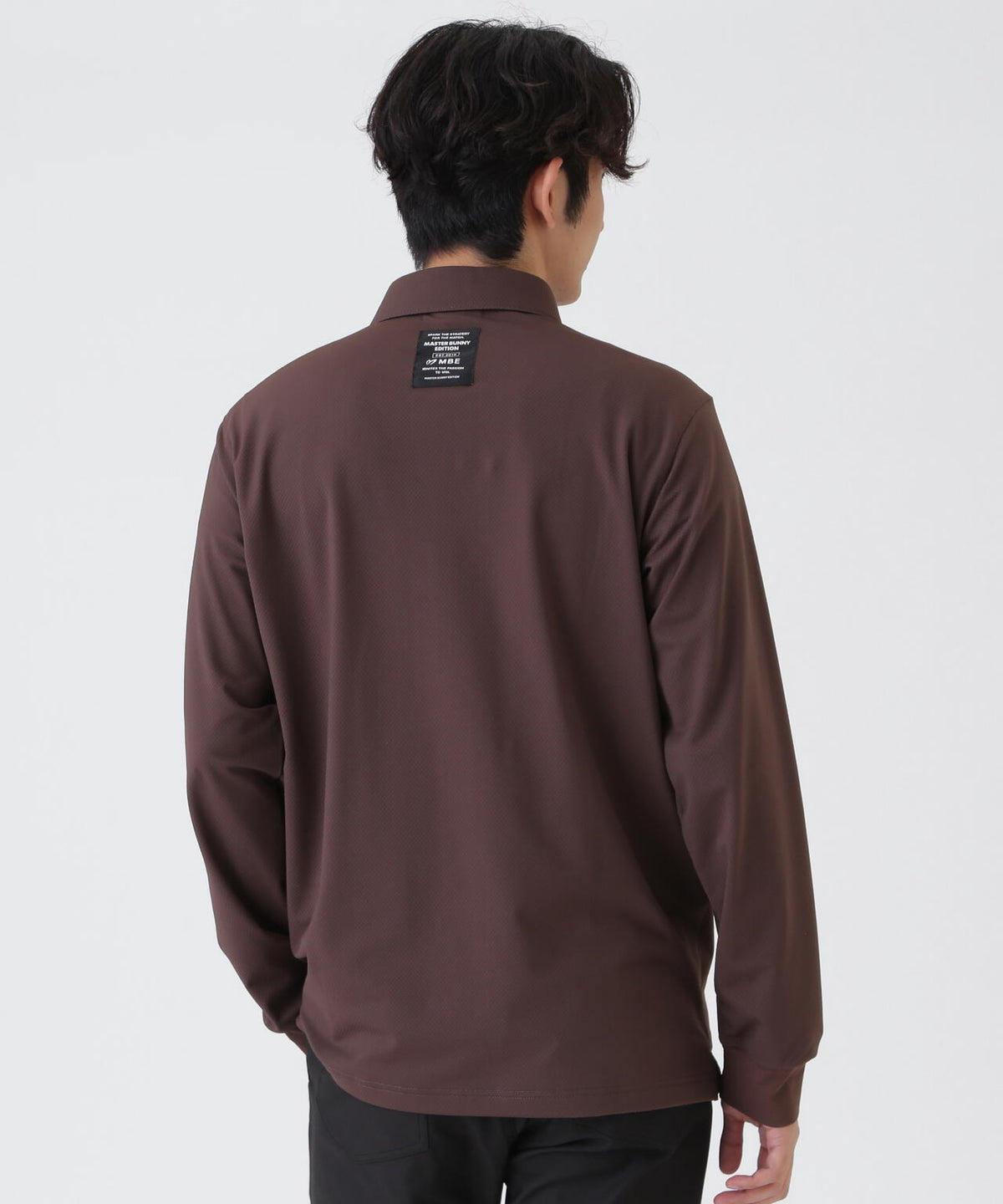 トリコット長袖ポロシャツ (MENS)
