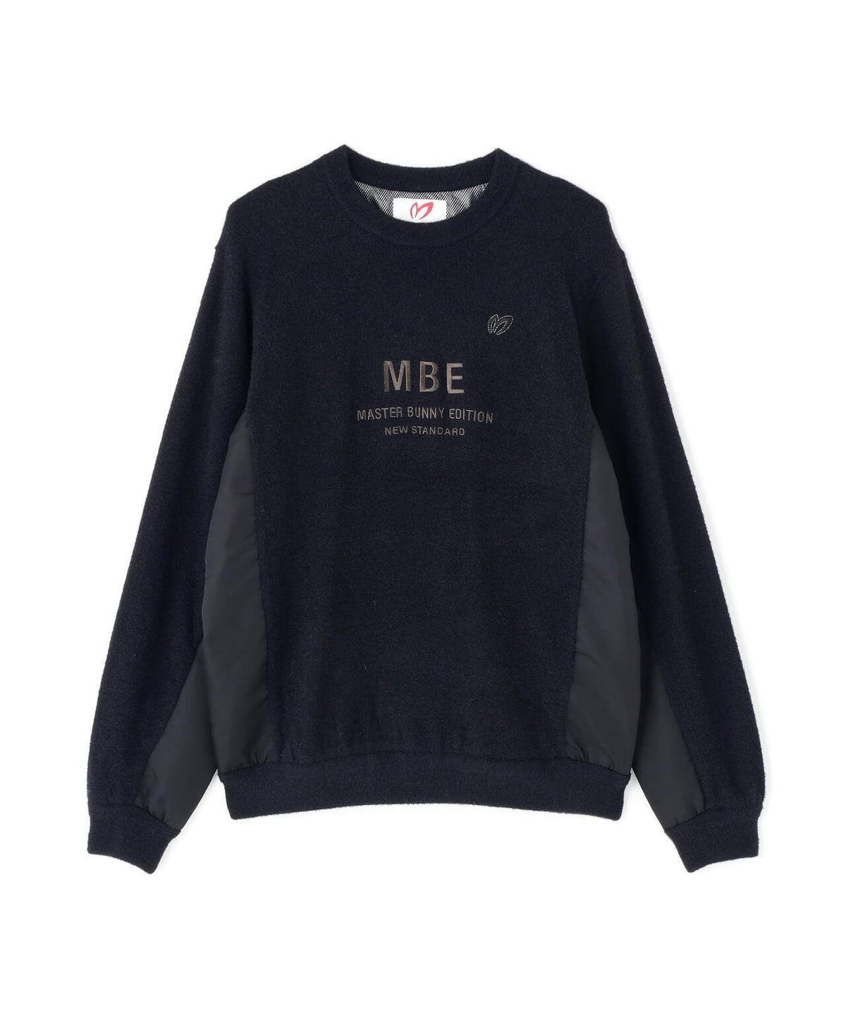 ナイロンフェザーニットクルーネックプルオーバー (MENS)