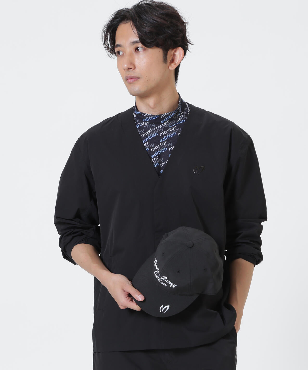 布帛使いカーディガン (MENS)
