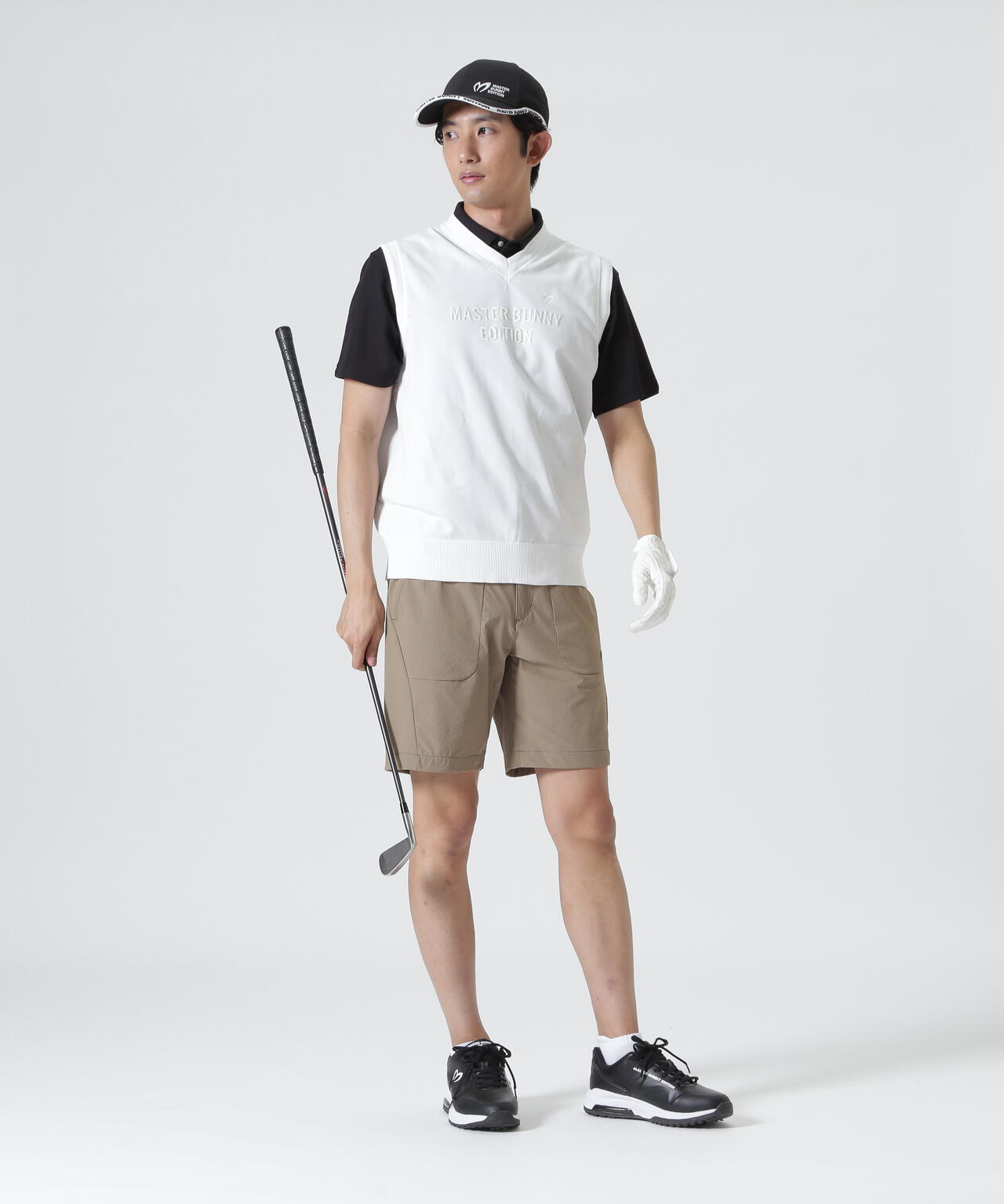 Vネックニットベスト (MENS)