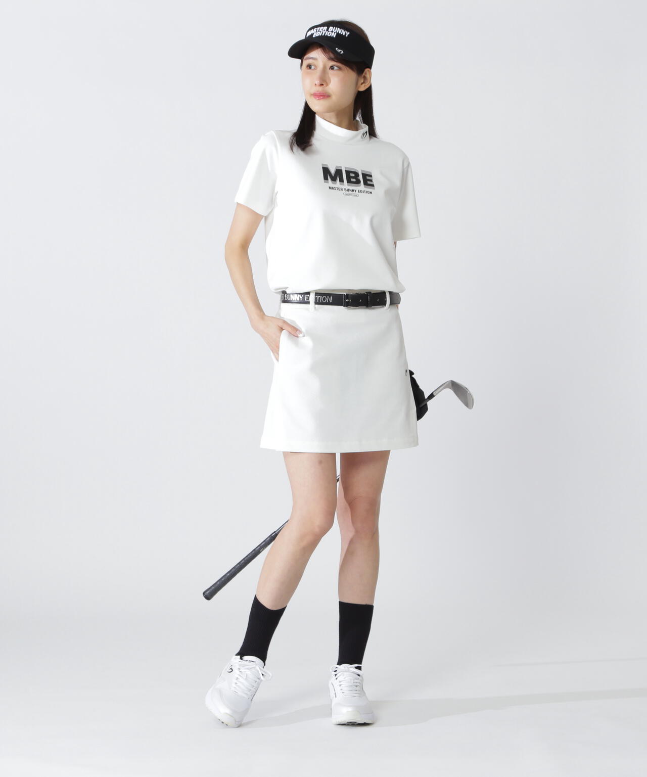 コットンポリエステルストレッチスカート