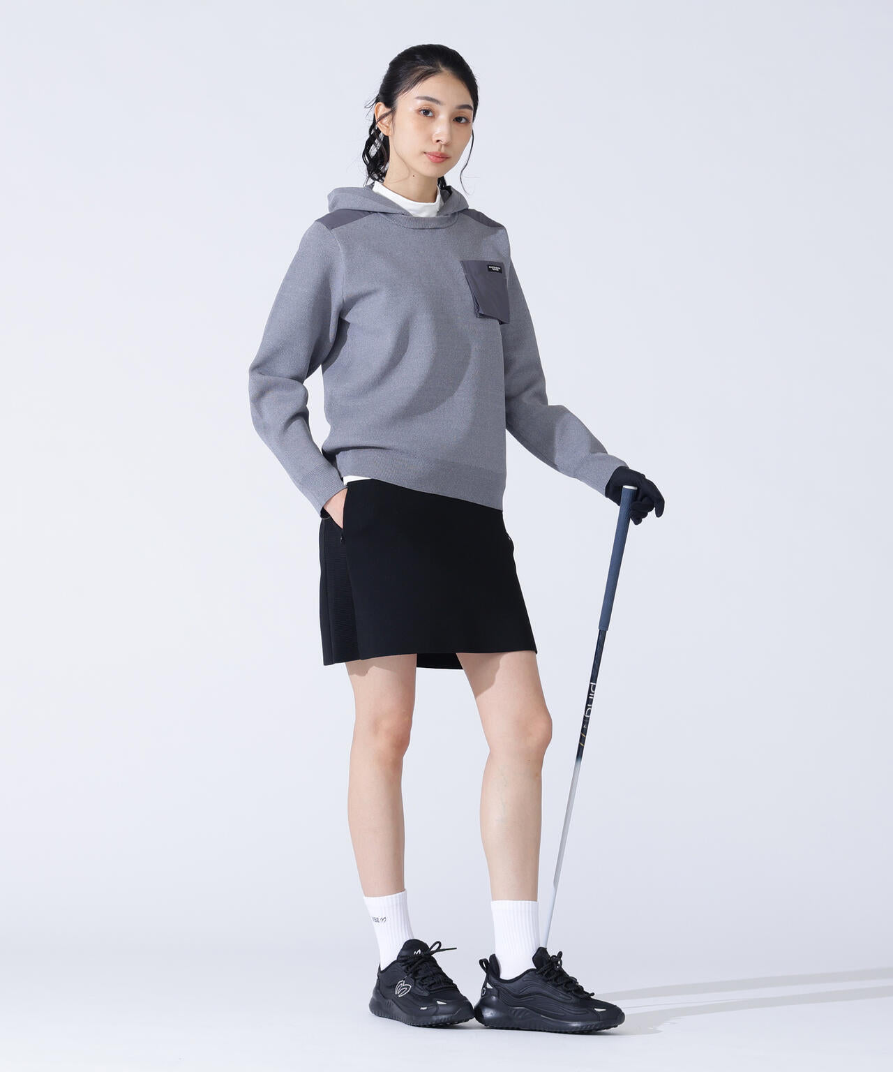 ニットフーディプルオーバー