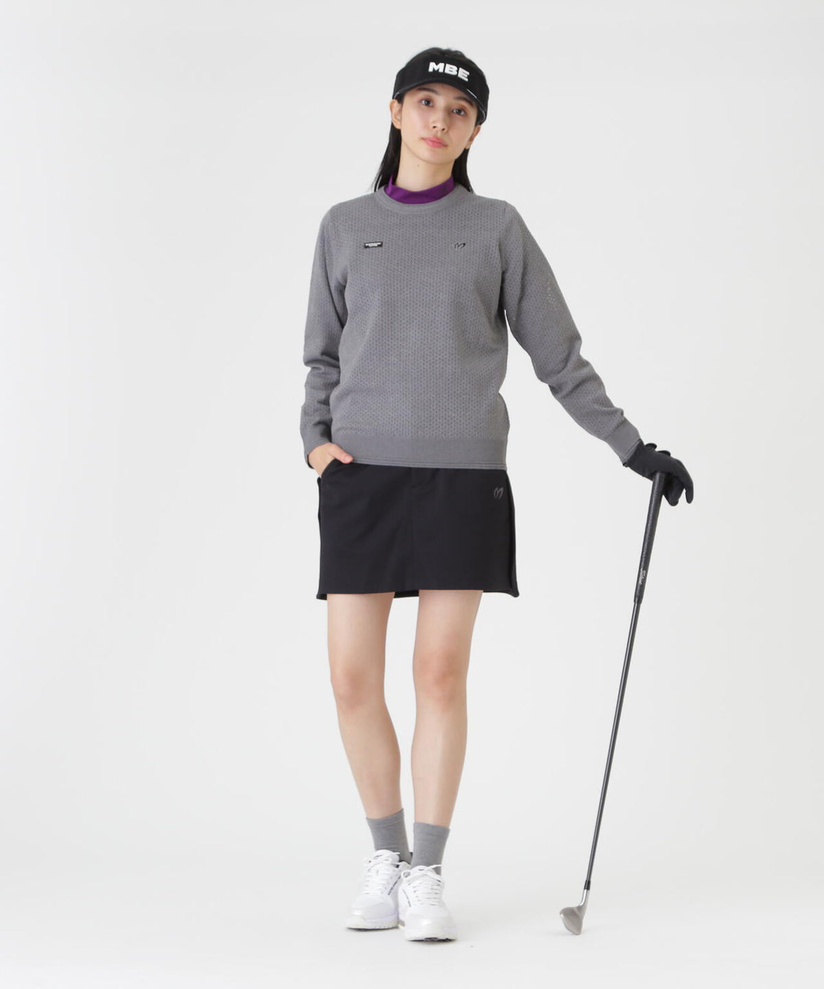 ウールライク接結へリンボンスカート (WOMENS)